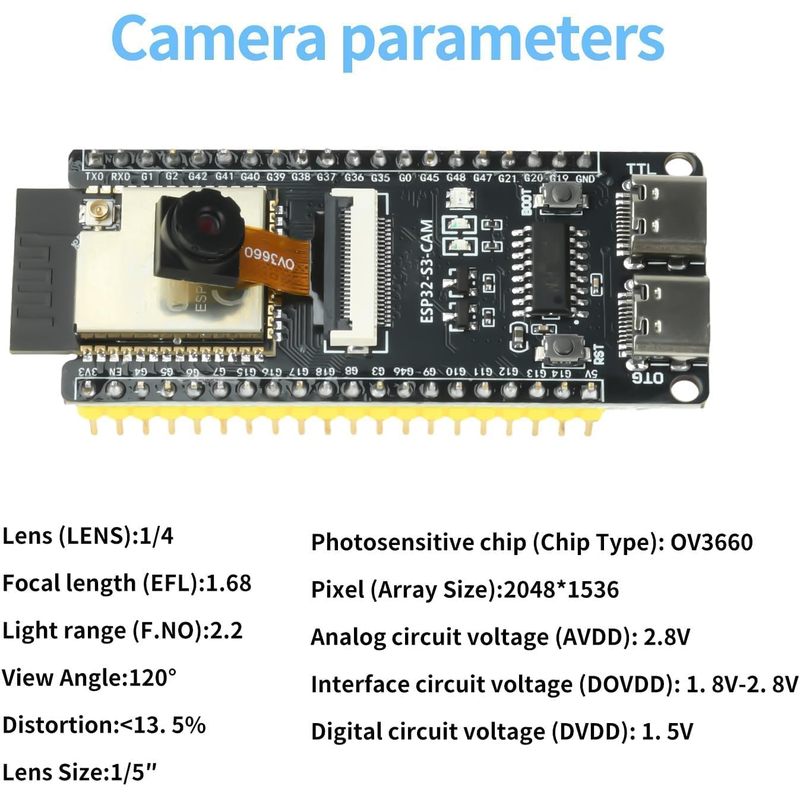 Scheda ESP32-S3-CAM con fotoca - Esp32 Wifi Bluetooth Module recensione e prezzo